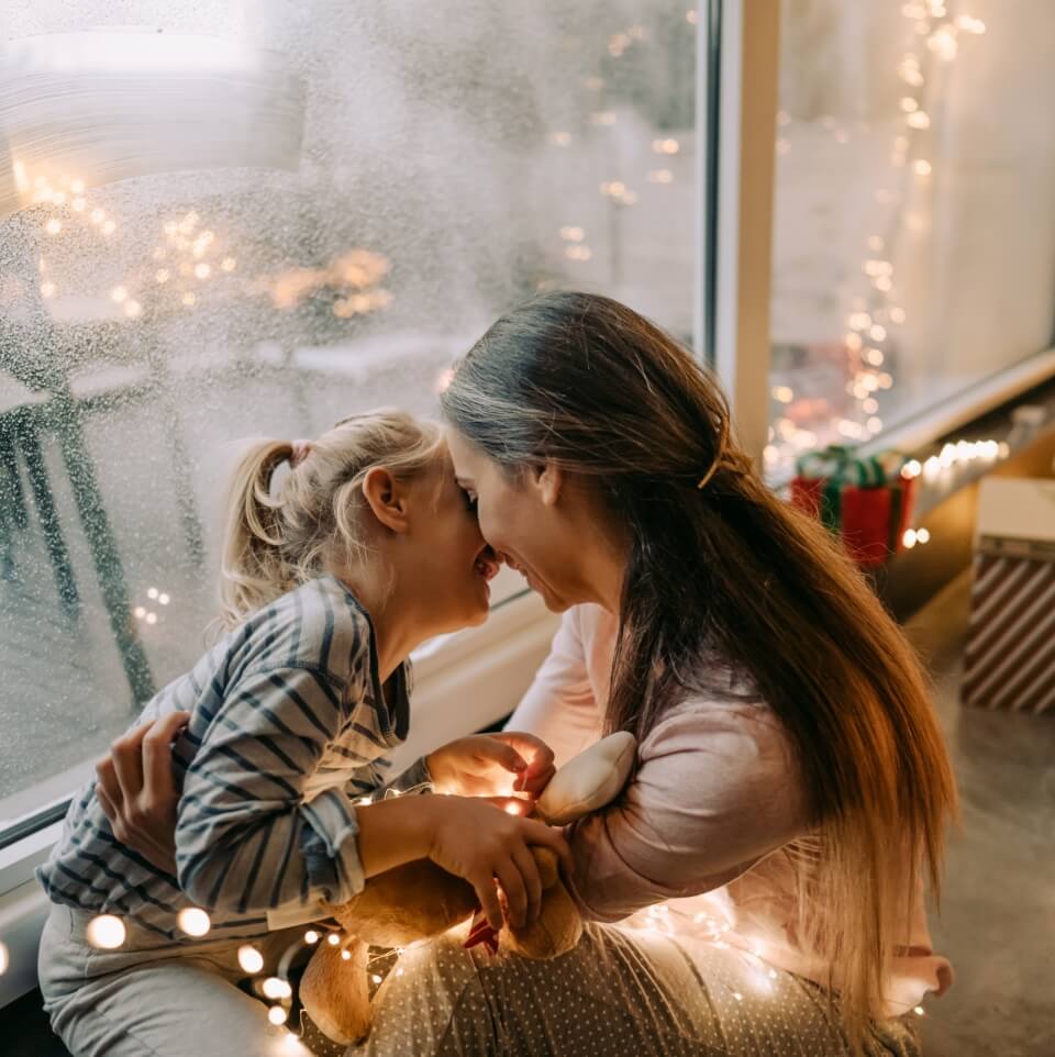 Mergaitė su mama